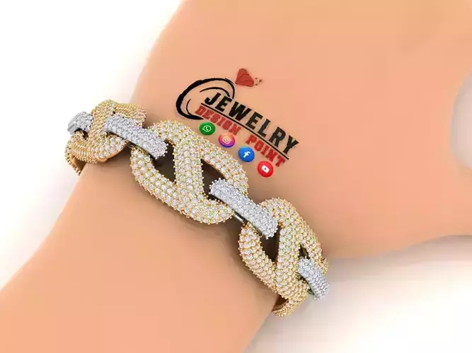 Custom Hermes Link Diamond Chain - Hermes Diamond Bracelet Link