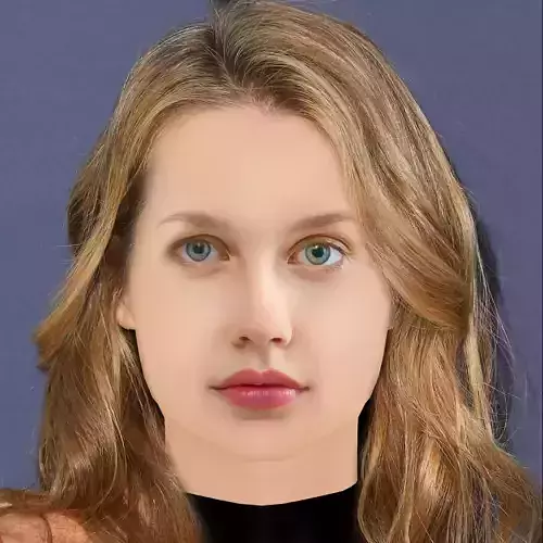 Angourie Rice Head - No Hair - Low poly head for game 