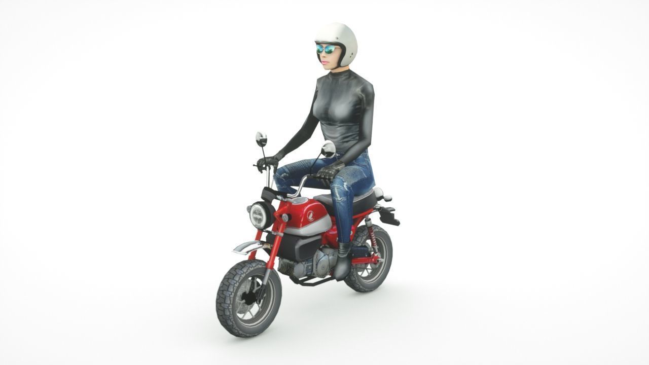 12 Low Poly Motorcycles Low-poly 3D model_9