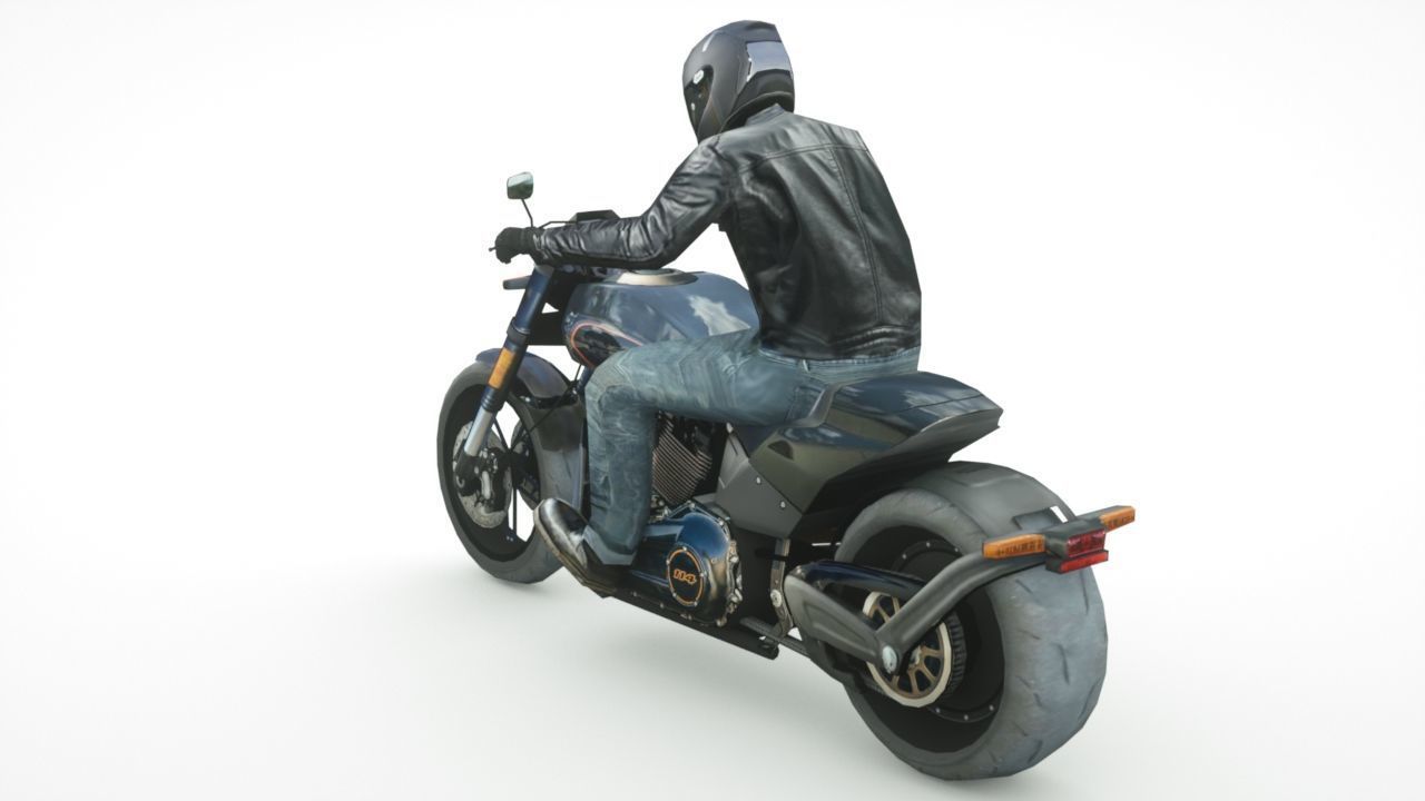12 Low Poly Motorcycles Low-poly 3D model_12