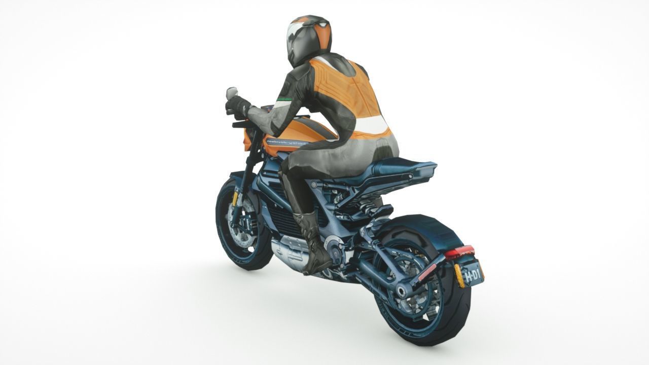 12 Low Poly Motorcycles Low-poly 3D model_29