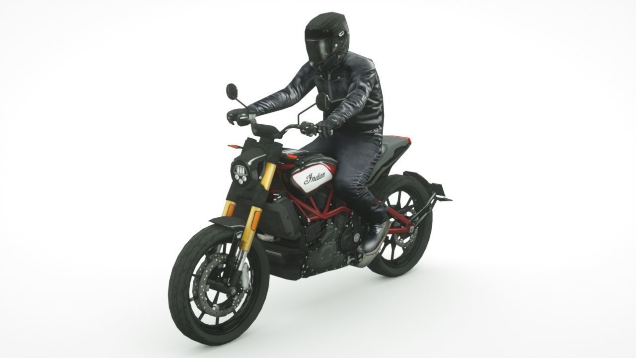 12 Low Poly Motorcycles Low-poly 3D model_10