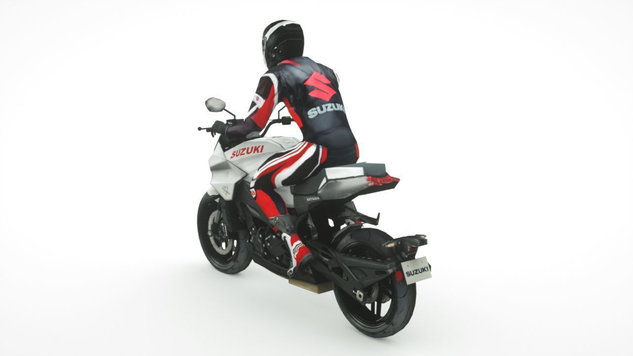 12 Low Poly Motorcycles Low-poly 3D model_14