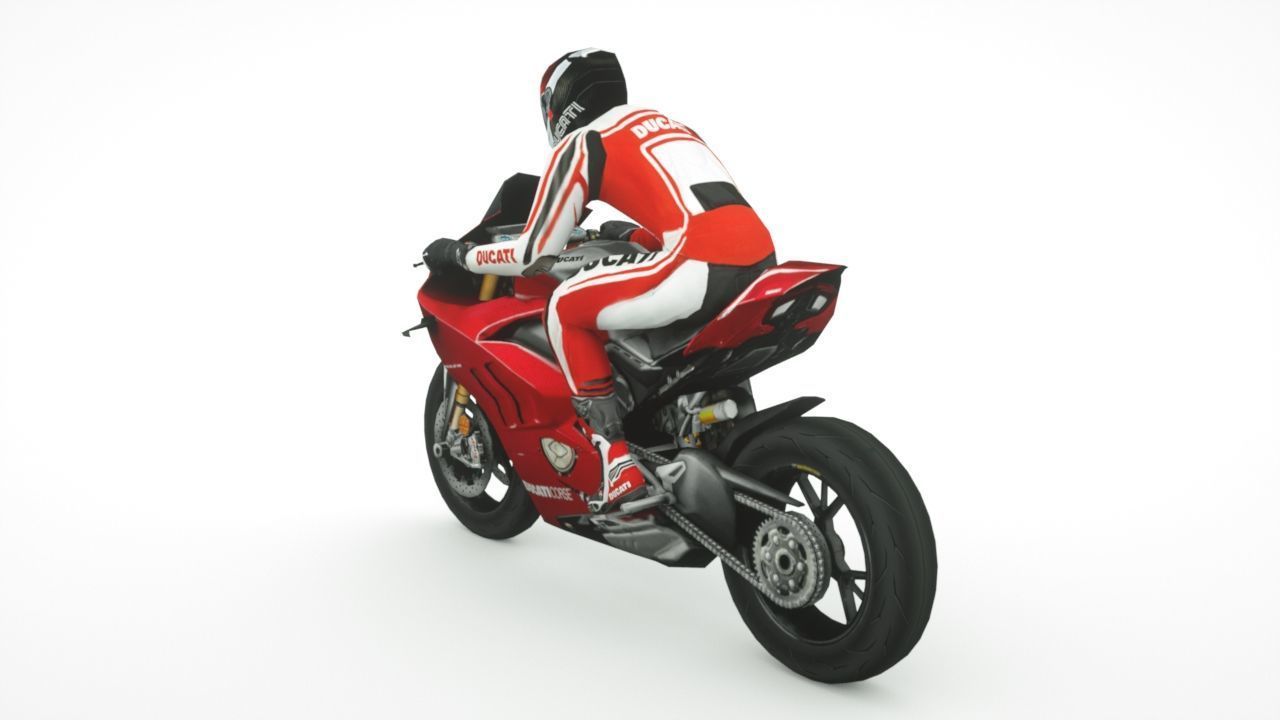 12 Low Poly Motorcycles Low-poly 3D model_22