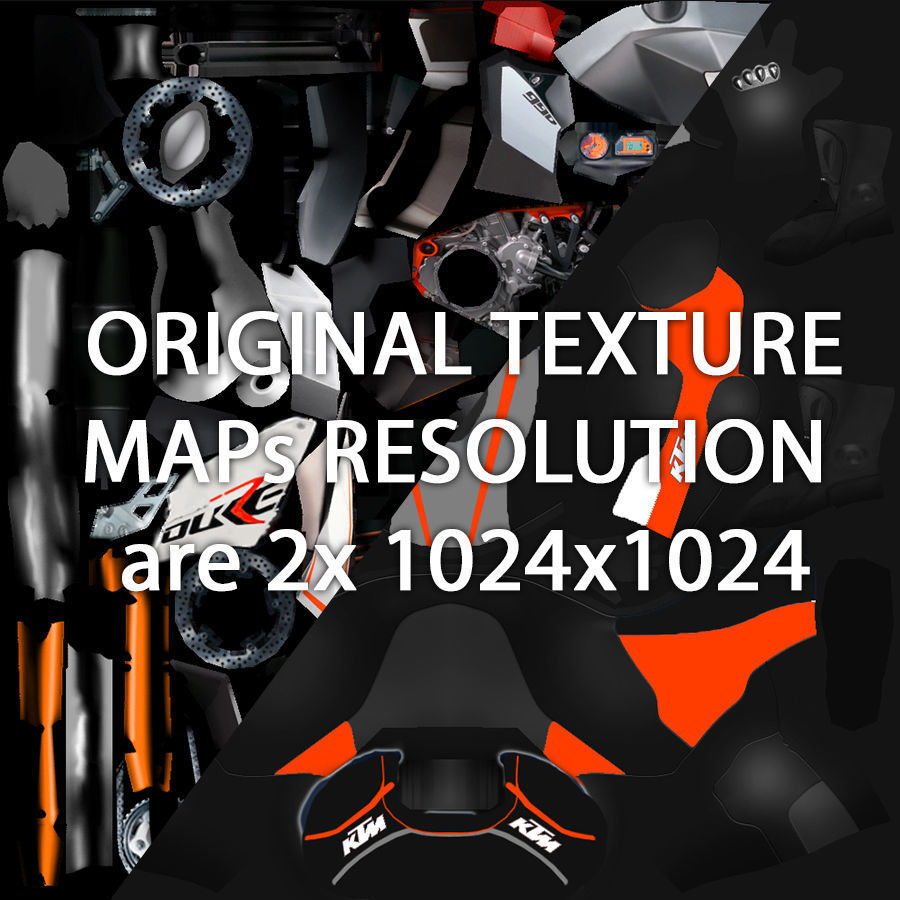 12 Low Poly Motorcycles Low-poly 3D model_15