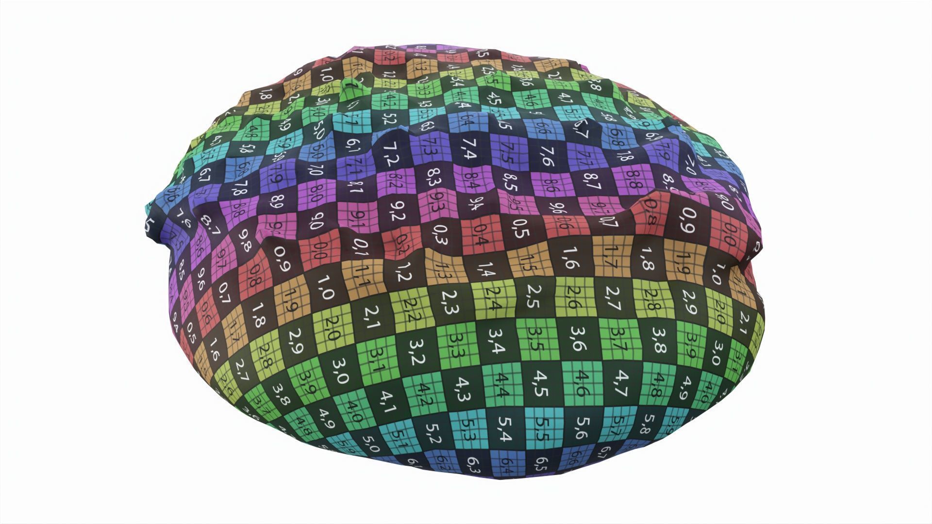 Roll with caramel and nuts Low-poly 3D model_8