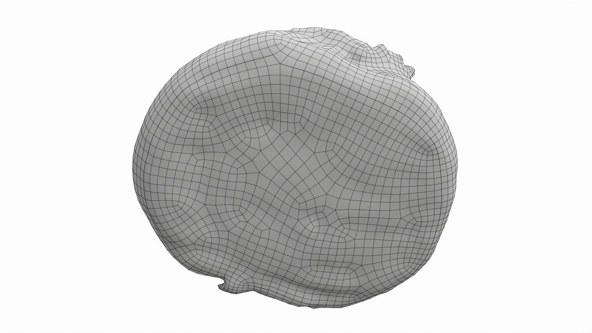 Roll with caramel and nuts Low-poly 3D model_7