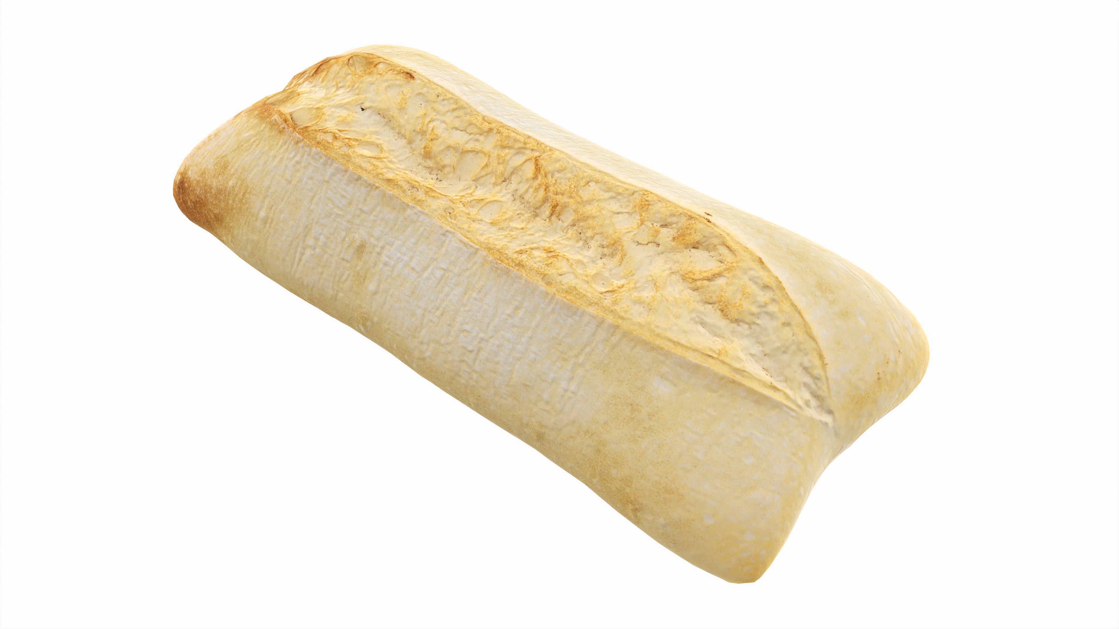 White bread 01 Low-poly 3D model_2