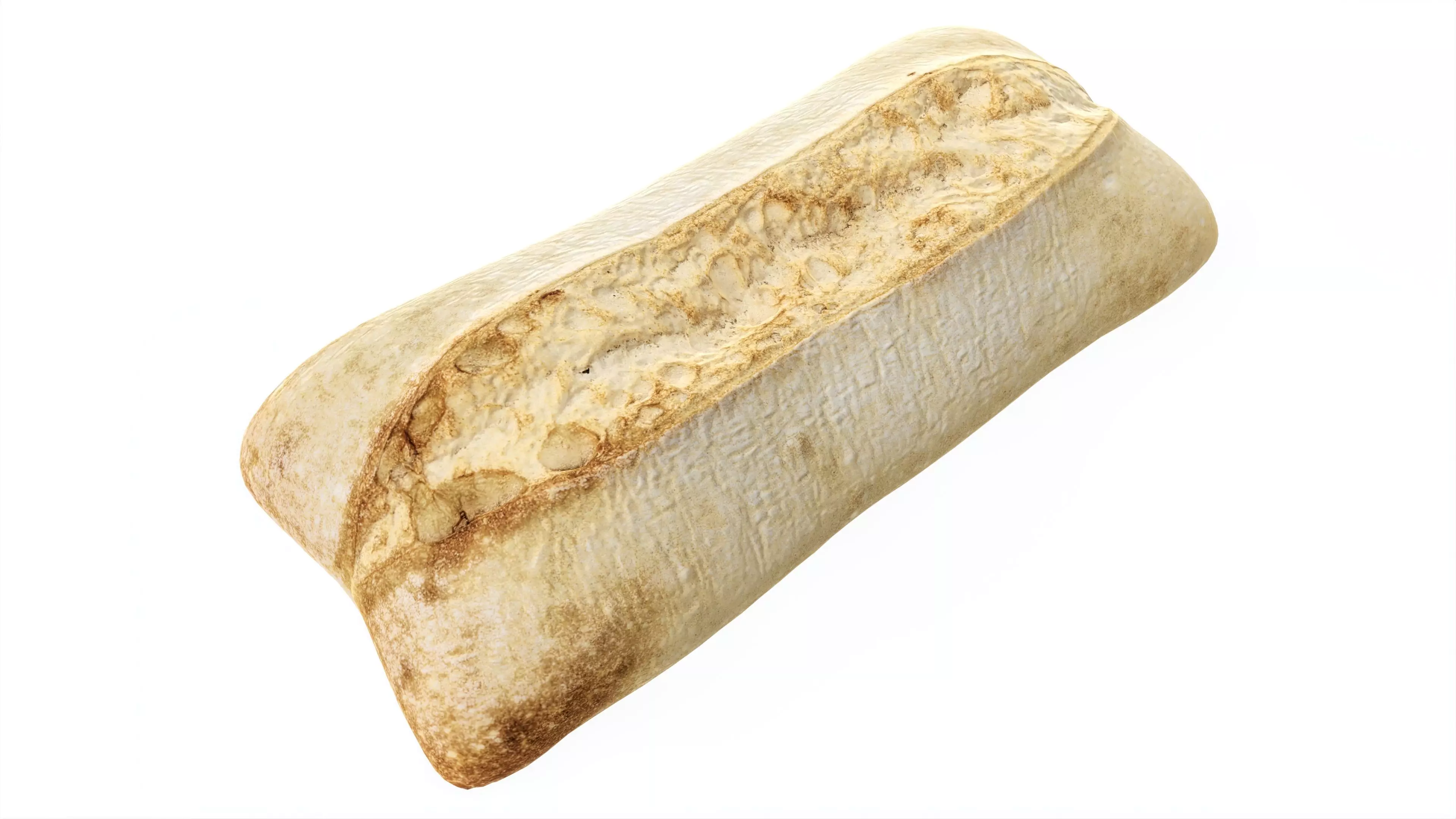 White bread 01 Low-poly 3D model_0