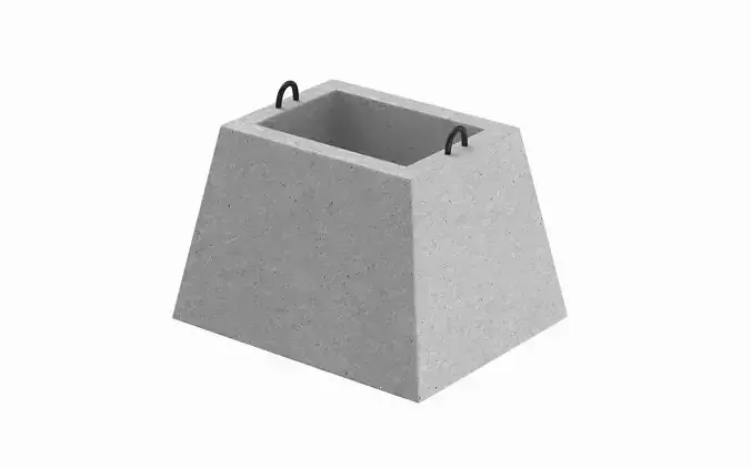  Concrete Block 3D model