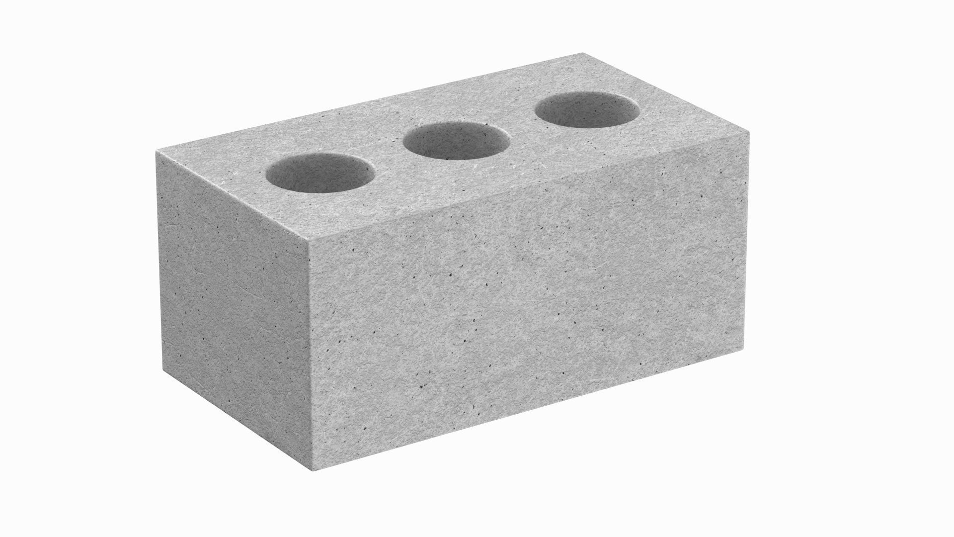 Concrete Brick 3D model_3