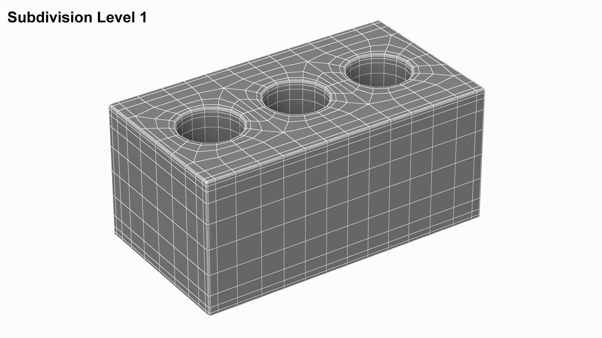 Concrete Brick 3D model_7