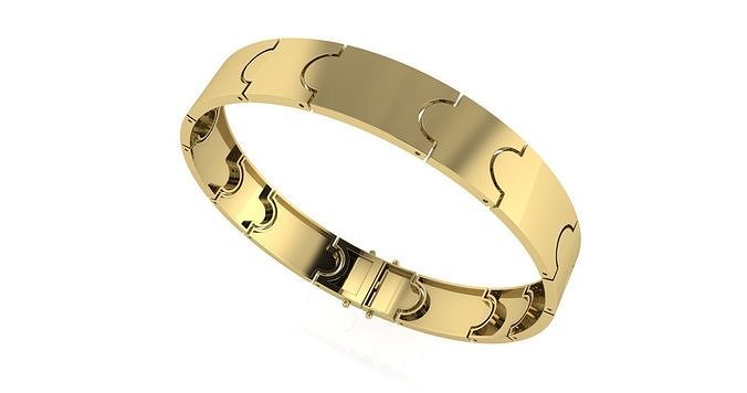 Gold Bracelet 3D print model