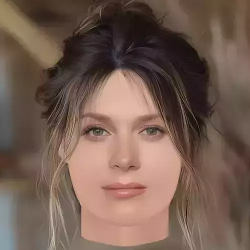 Anna Friel Head - No Hair - Low poly head for game  Low-poly 3D model