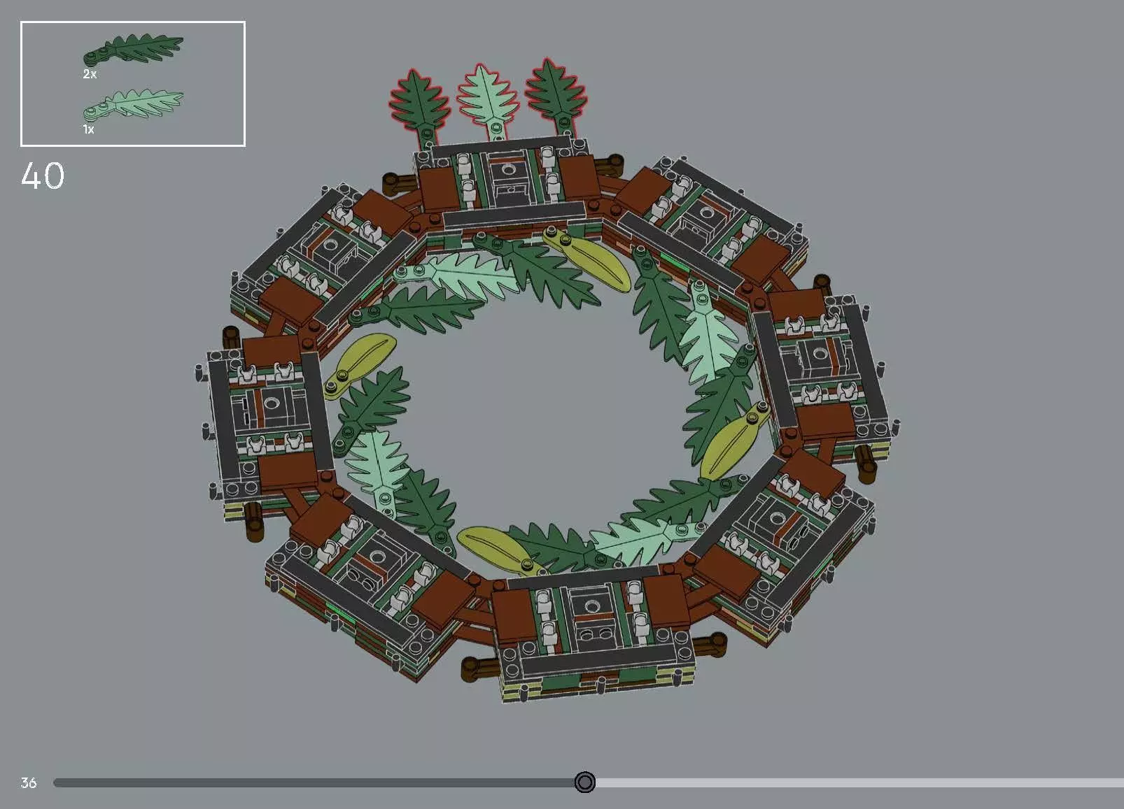 TwindBricks3D - 10340 Wreath 3D print model_29