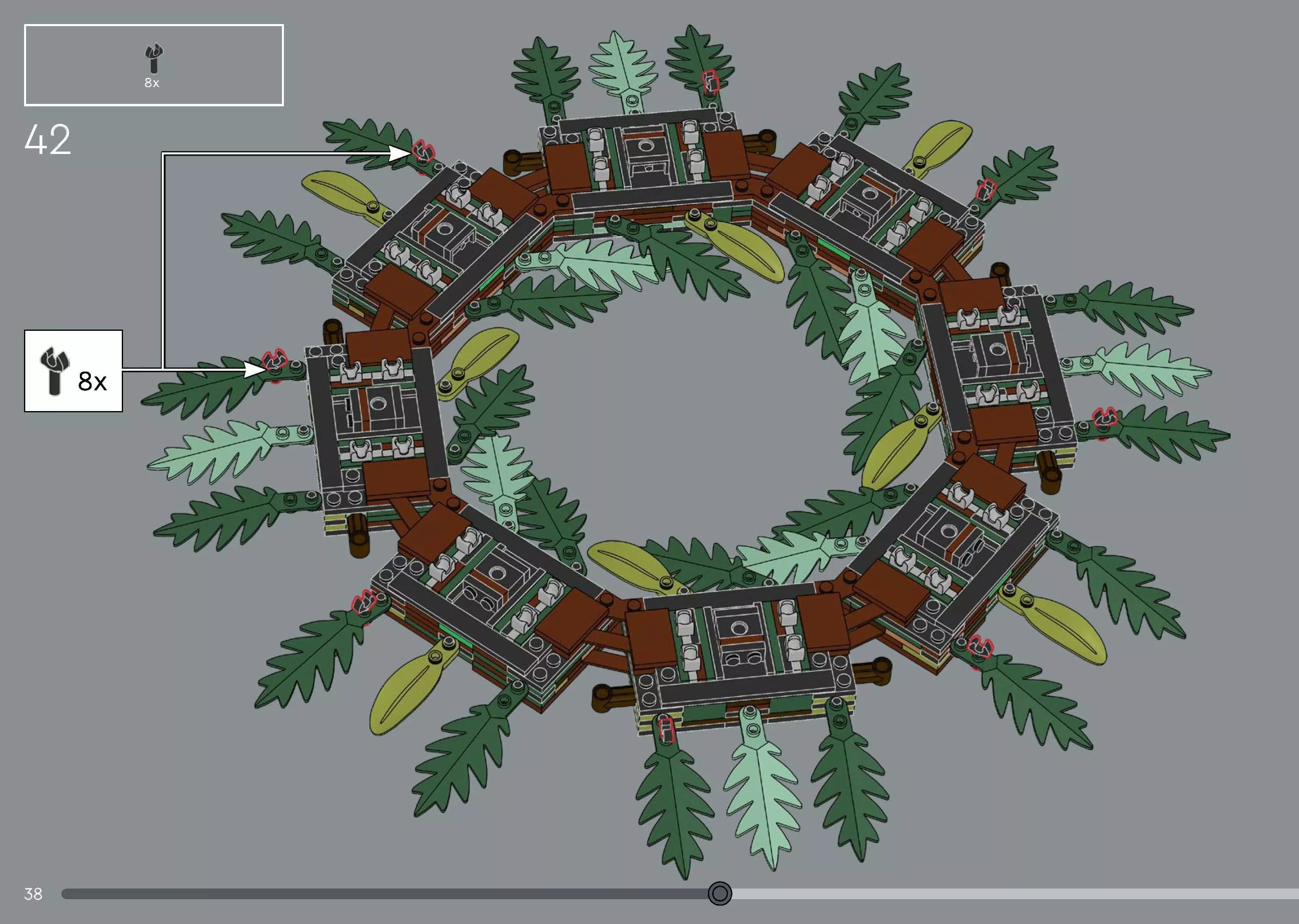 TwindBricks3D - 10340 Wreath 3D print model_36