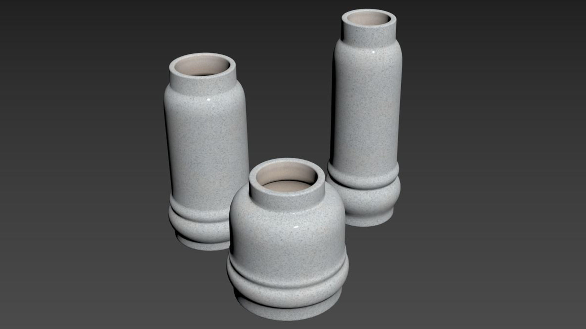 Jayden White Vase 3D model_5