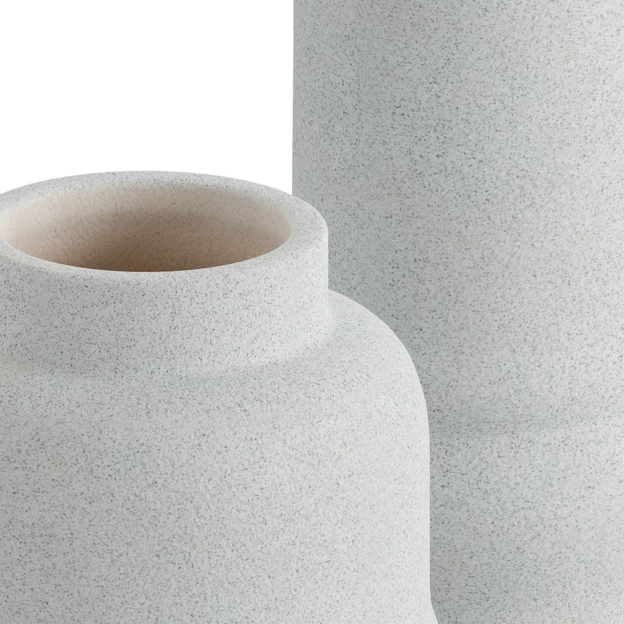 Jayden White Vase 3D model_2