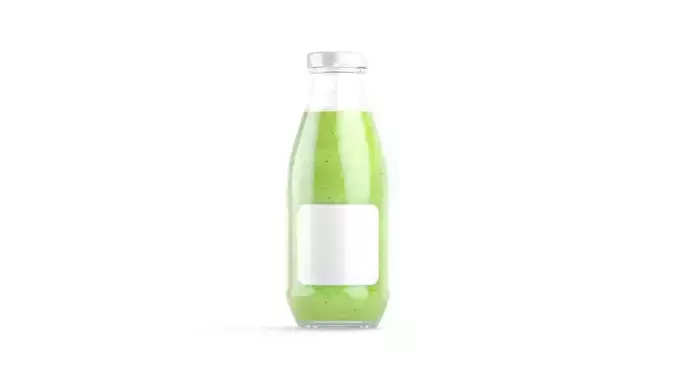 Juice Glass Bottle Kiwi - kiwis smoothie drink jar 3D model