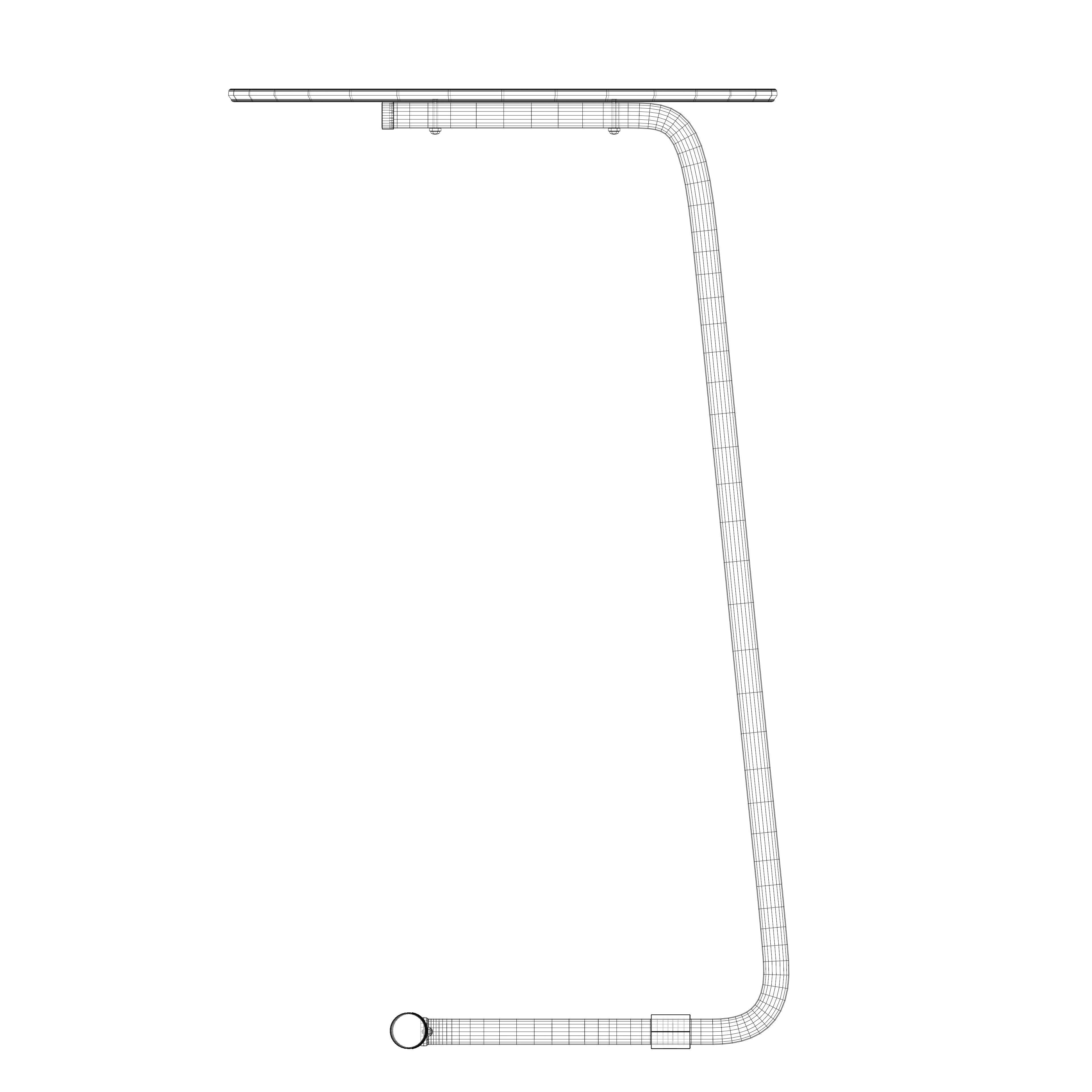 Modern Minimalist Sofa Side Table 3D model_6