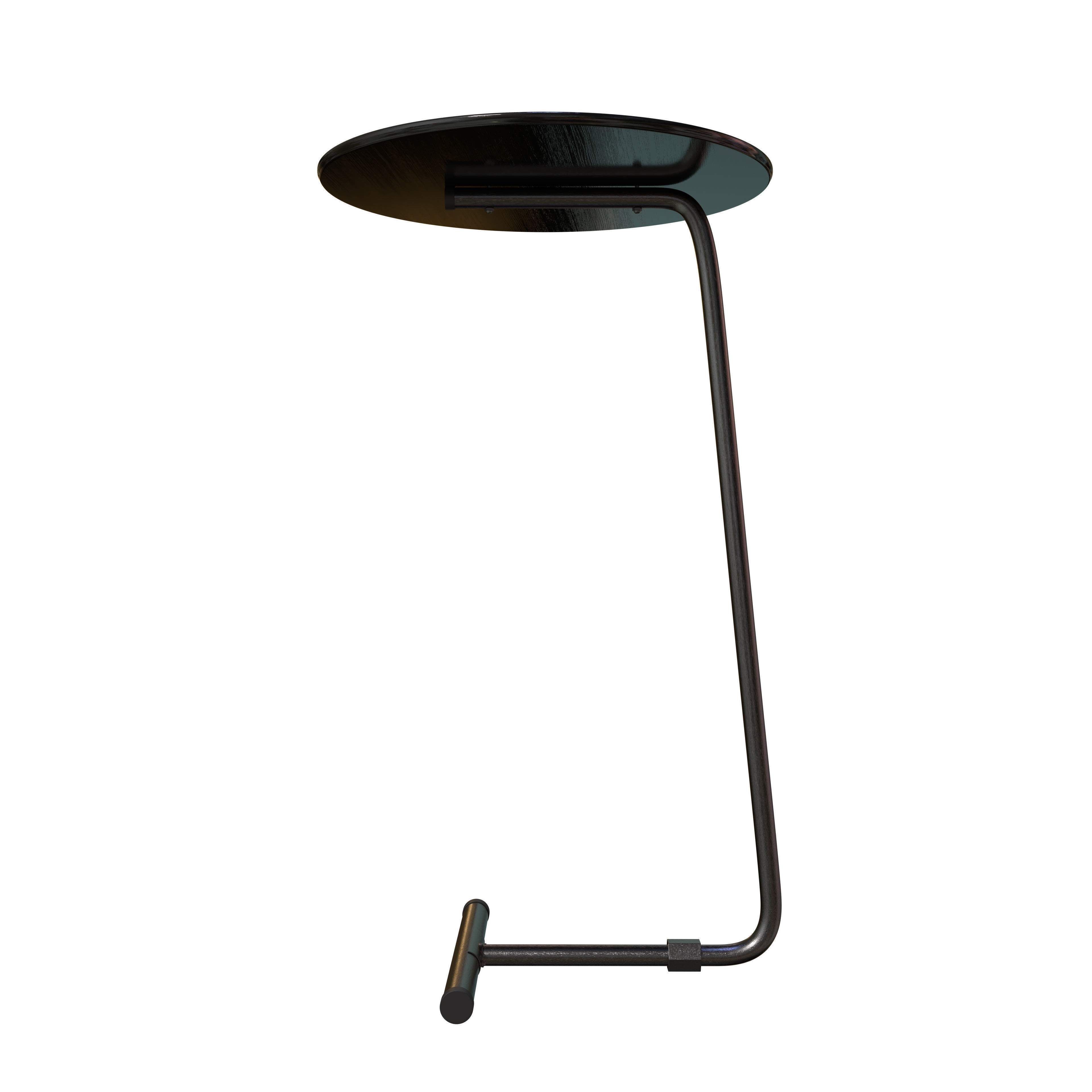 Modern Minimalist Sofa Side Table 3D model_2