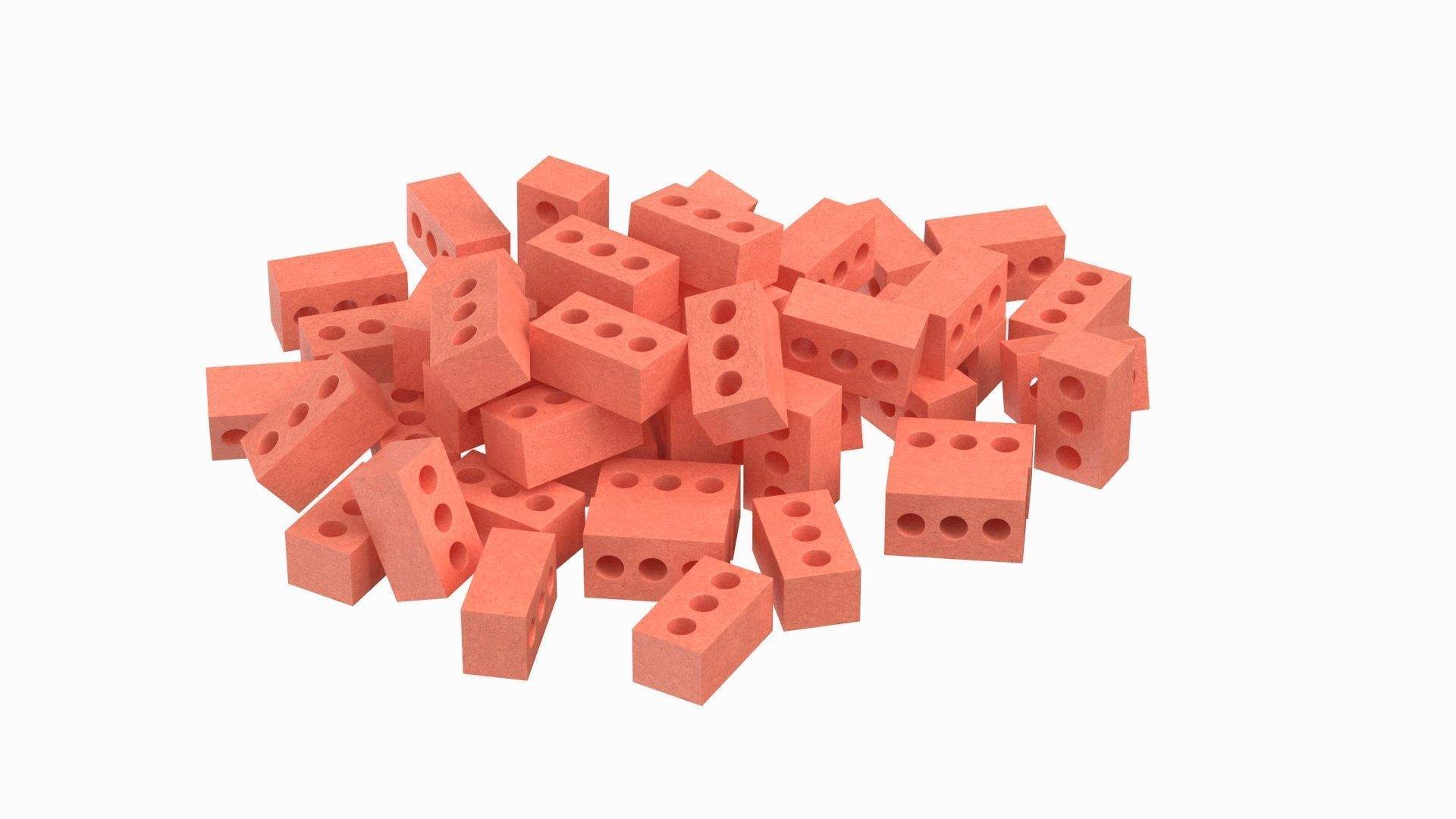 Pile Of Concrete Bricks 3D model_3