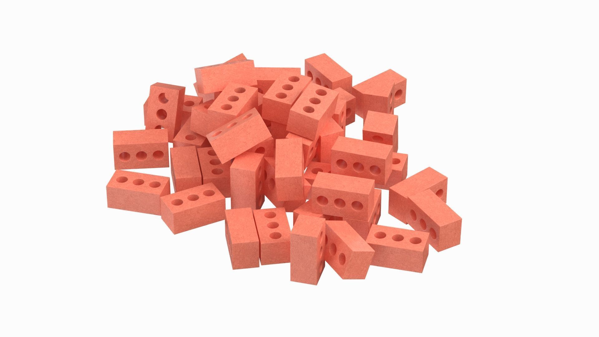 Pile Of Concrete Bricks 3D model_2