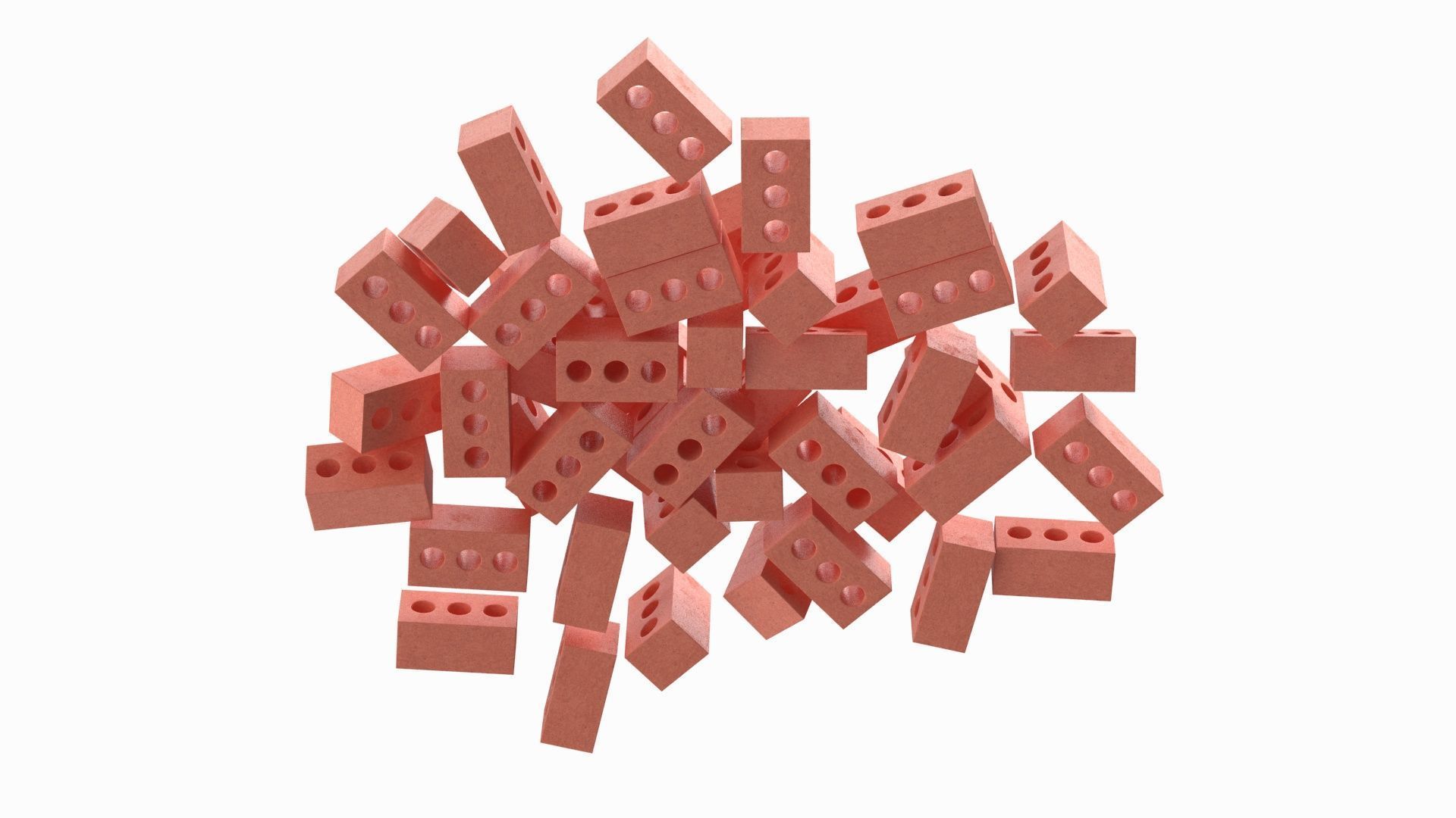 Pile Of Concrete Bricks 3D model_5
