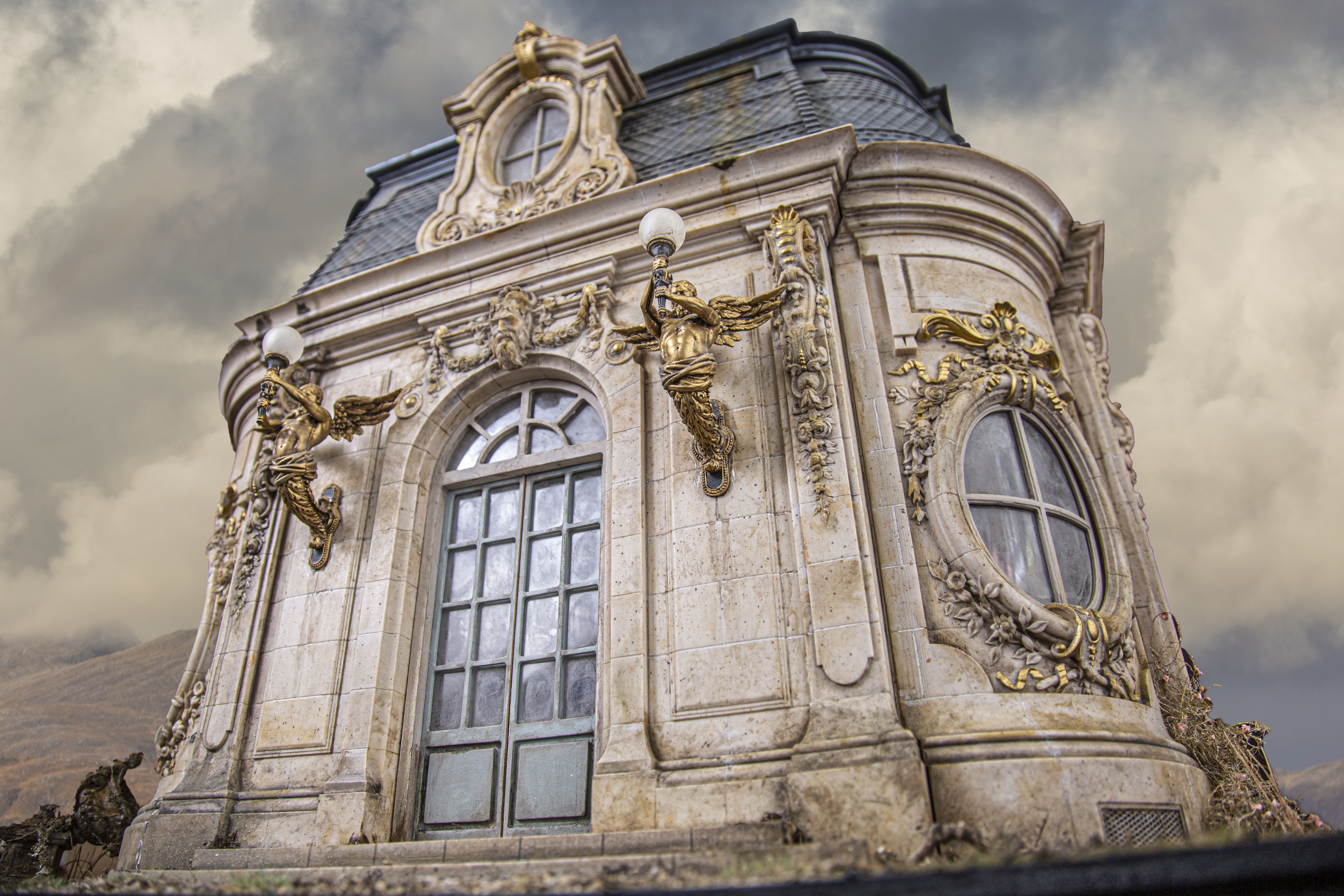 French Folly Ornate Building Chateau castle Palace 3D printable  3D print model_26