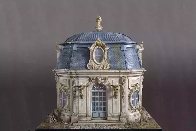 French Folly Ornate Building Chateau castle Palace 3D printable  3D print model