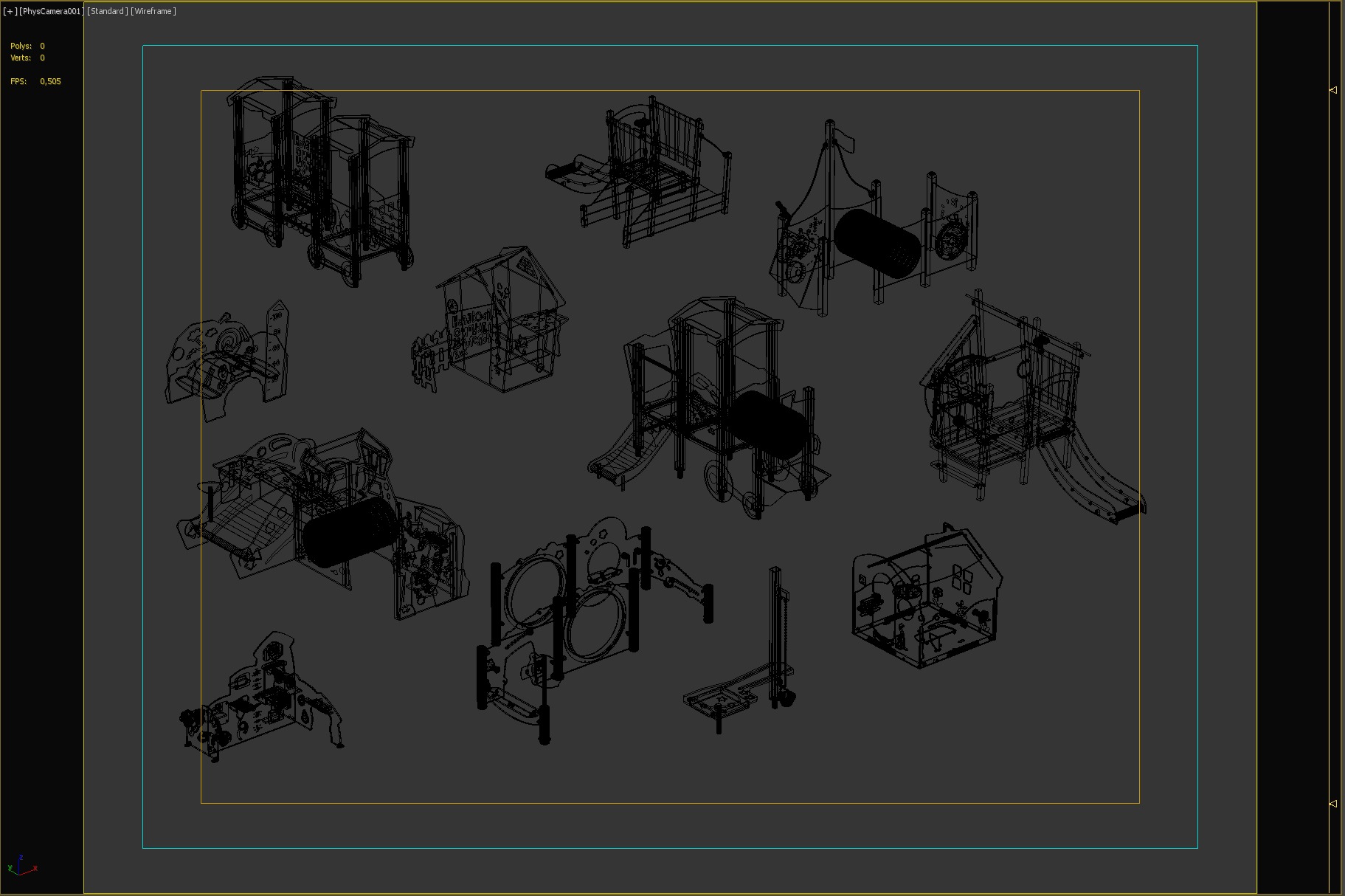 Creative Themed Playground Equipment Set 3D model_3