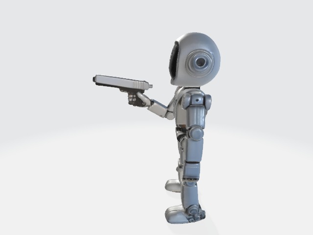 Police robot 3D model_1