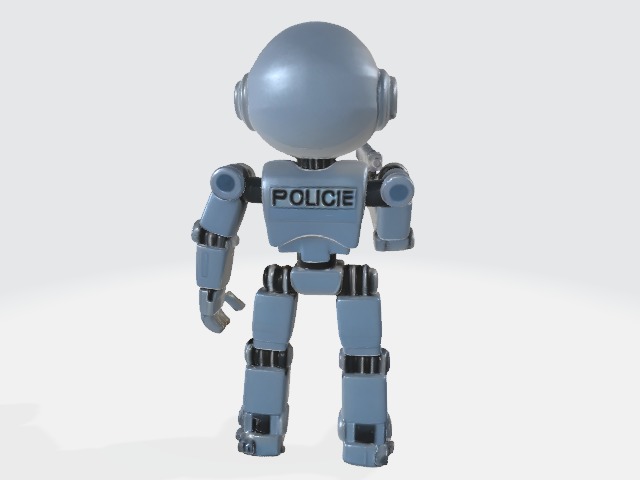 Police robot 3D model_2