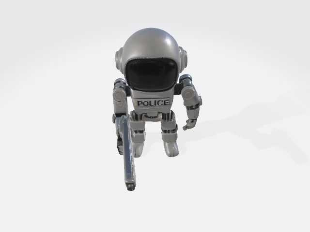 Police robot 3D model_3