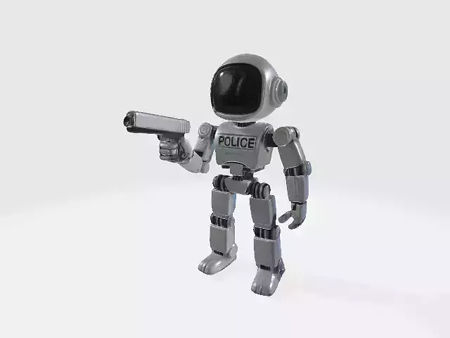 Police robot 3D model