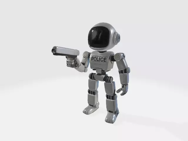 Police robot 3D model_0