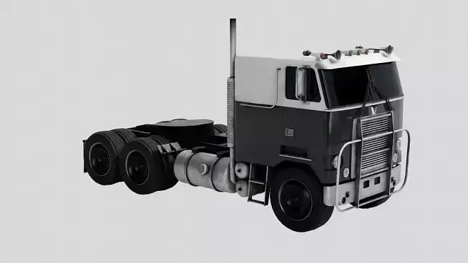 Low Poly Flatbed Box Truck with 4K Textures
