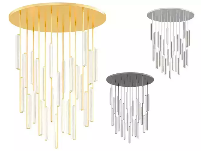 RH Audubon Round Chandelier 56 3D model