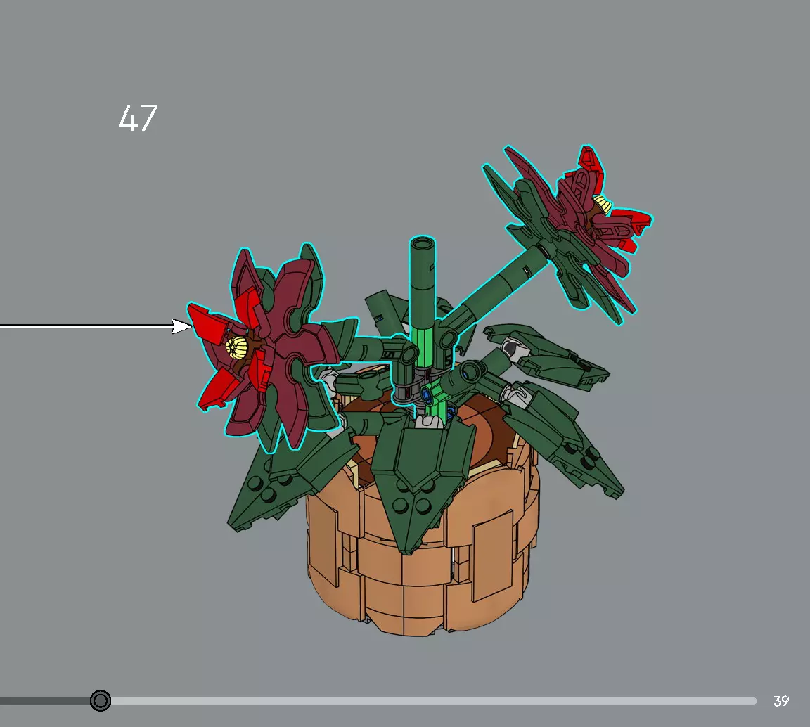 TwindBricks3D - 10370 Poinsettia 3D print model_33