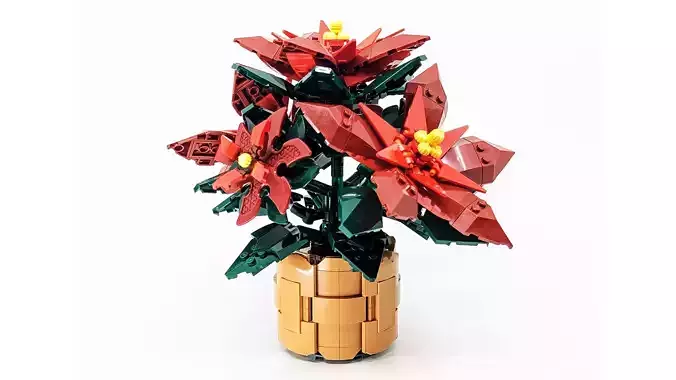 TwindBricks3D - 10370 Poinsettia 3D print model TwindBricks3D - 10370 Poinsettia 3D print model