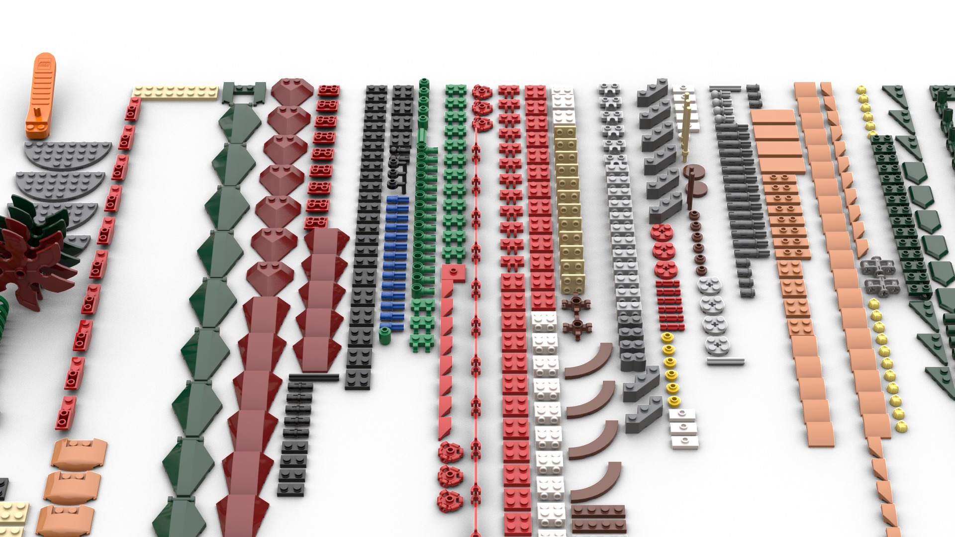 TwindBricks3D - 10370 Poinsettia 3D print model_1