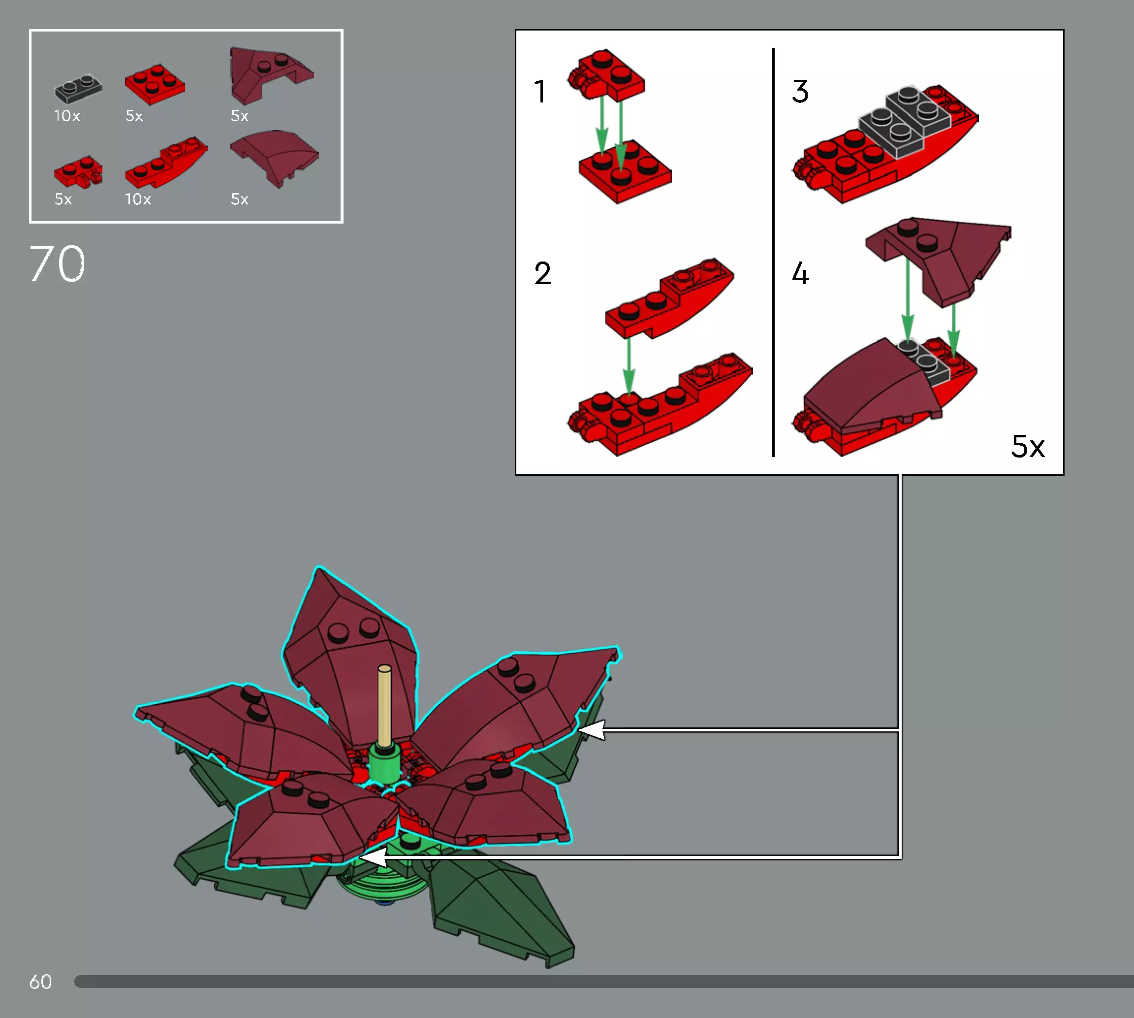 TwindBricks3D - 10370 Poinsettia 3D print model_56