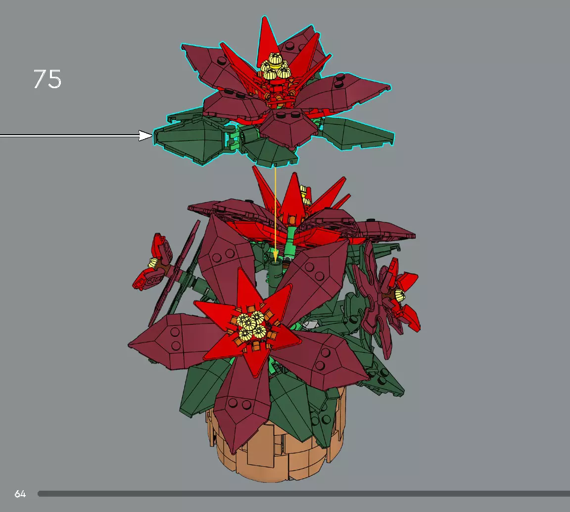 TwindBricks3D - 10370 Poinsettia 3D print model_58