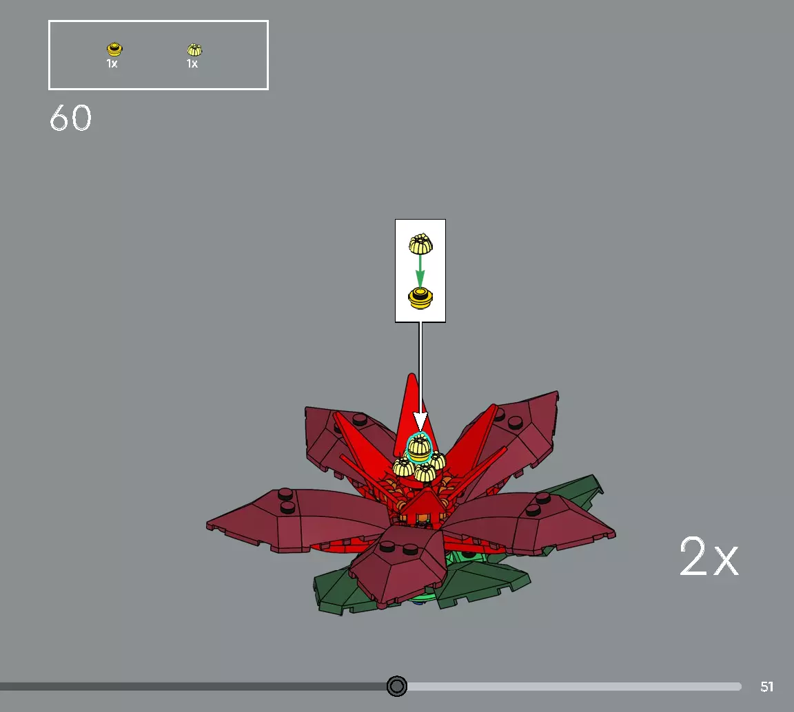 TwindBricks3D - 10370 Poinsettia 3D print model_48