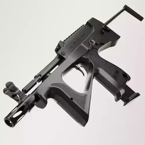 High Quality PP-2000 Submachine Gun 3D Model 