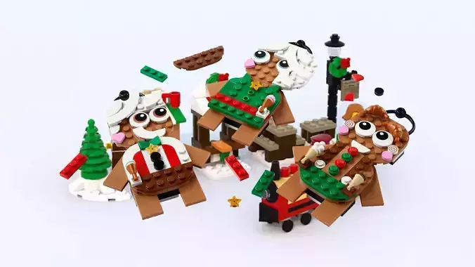 TwindBricks3D - 40642 Gingerbread Ornaments 3D print model