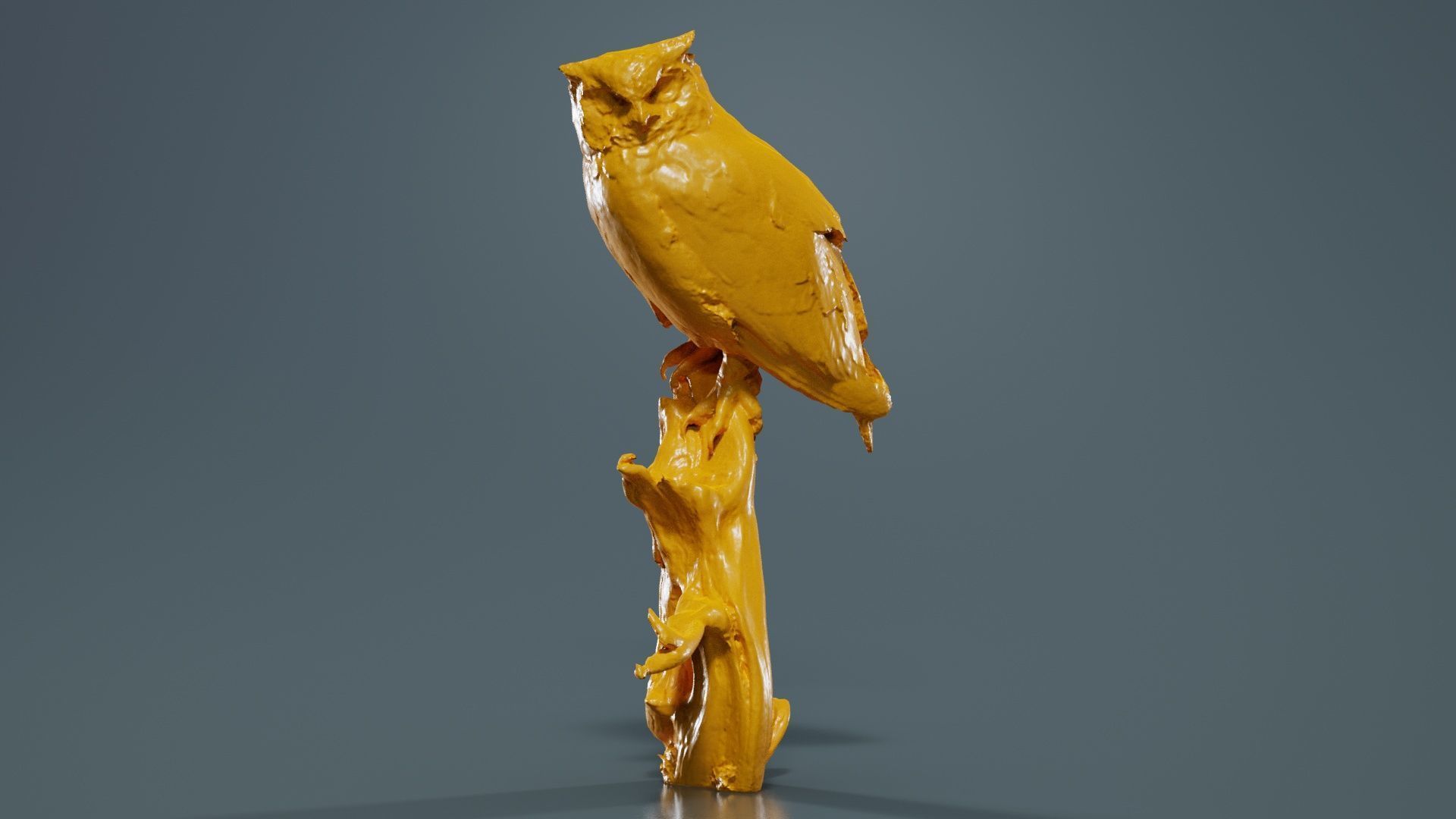 Cape Eagle Owl Bubo Capensis Strigidae Low-poly 3D model_12