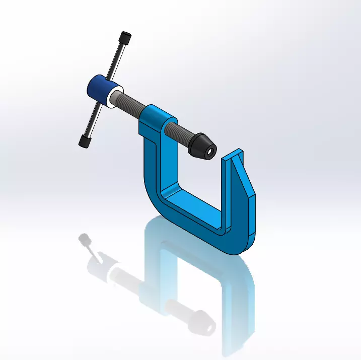 C-Clamp 3D Model 3D print model 3D print model_0