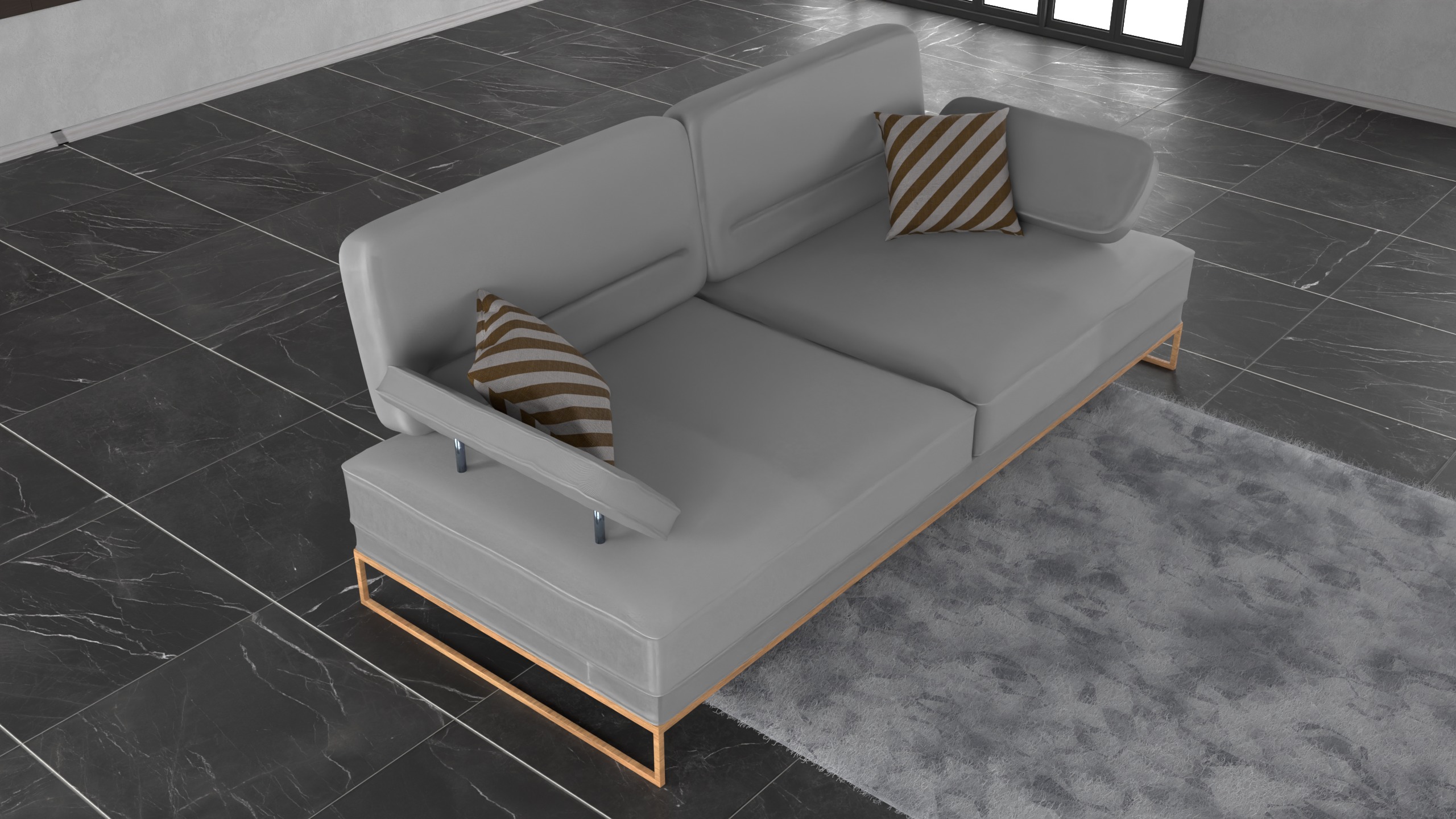 Modern Sofa 3D model_4