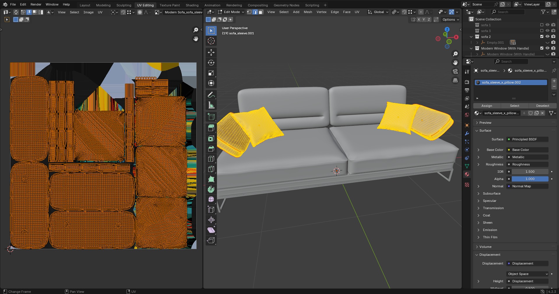 Modern Sofa 3D model_10